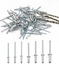 Dome Head Blind Pop Rivets Kit With 570 Pieces And 3 Drill Bits For Quick Install In Metal Plastic And Wood Aluminum Rivets Set Built To Last Works With Manual Or Pneumatic Rivet Guns Secure And Vibration Resistant Hold, assorted rivets and drill bits