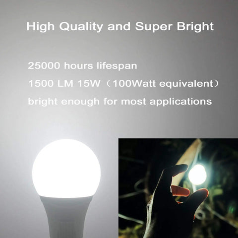 Radar Motion Sensor Light Bulb 2 Pack A21 15W 100W Equivalent 1500LM E26 Dusk To Dawn LED Bulbs with glowing effect
