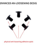 Premium Wallet Replacement Screw Kit With Mini Screwdriver, 50 Heavy Duty Stainless Steel Fasteners showing advanced design for anti-loosening.