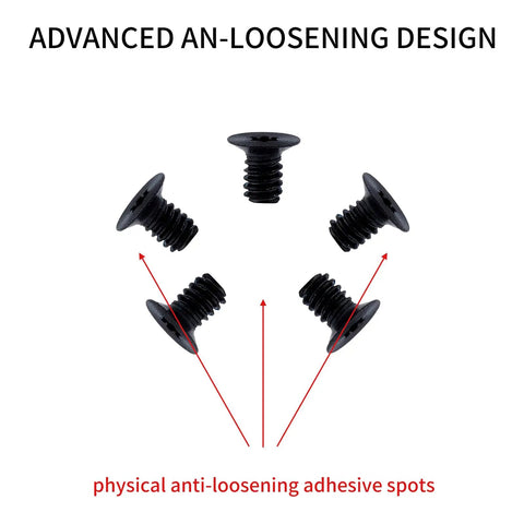 Premium Wallet Replacement Screw Kit With Mini Screwdriver, 50 Heavy Duty Stainless Steel Fasteners showing advanced design for anti-loosening.