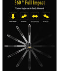 360° Full Impact showing Super Handy Digital Hardness Tester For Metals that reads hardness levels from 170 to 960 HLD in various angles.