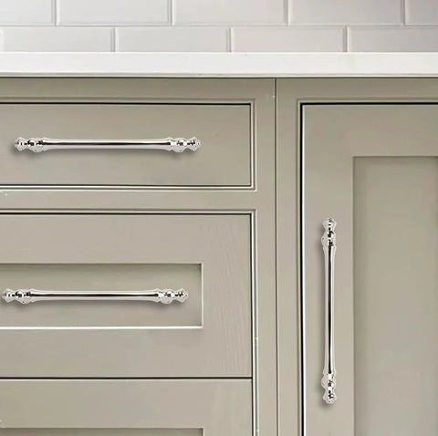 10 Pack Six And A Quarter Inch Polished Nickel Cabinet Pulls 160mm Drawer Handles on kitchen cabinet and drawer