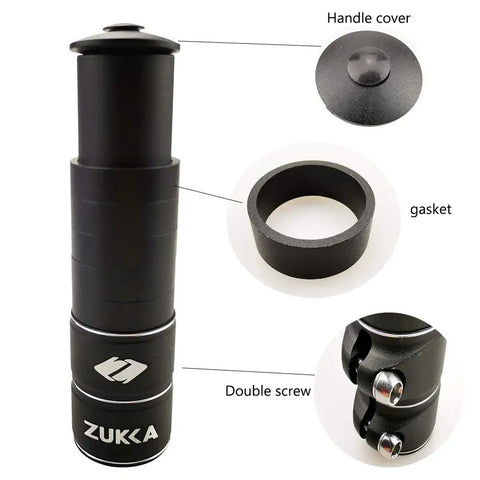 Super Adjustable Bike Stem Riser Extender Built With Tough Aluminum Alloy Fits 28.6mm One And One Eighth Inch Handlebars