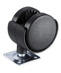 Slick Rolling 4 Pack Of Heavy Duty Nylon Swivel Caster Wheels Equipped With Rock Solid Brakes And Butter Smooth 360 Degree Spin for office, 40mm wide.