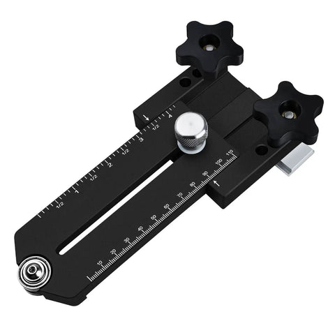 Extended Thin Ripping Jig For Woodworking, Aluminum Alloy Guide Jig For Table Saw, Router, And Band Saw, Black, Dual Bearings