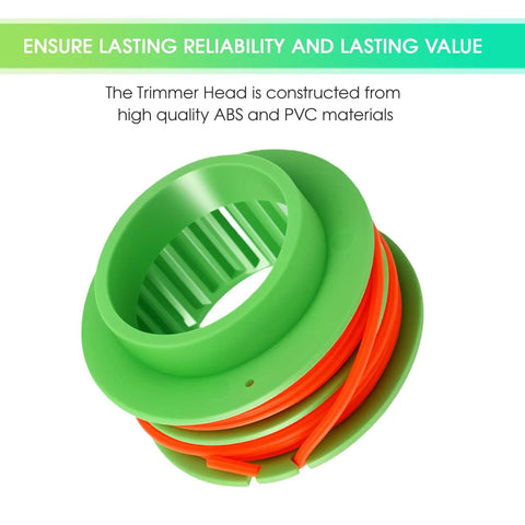 AH1300 Replacement String Trimmer Head For Ego Power Plus ST1500 Series 15 Inch Trimmers Prewound 17ft 0.095 Inch Twisted Nylon Line