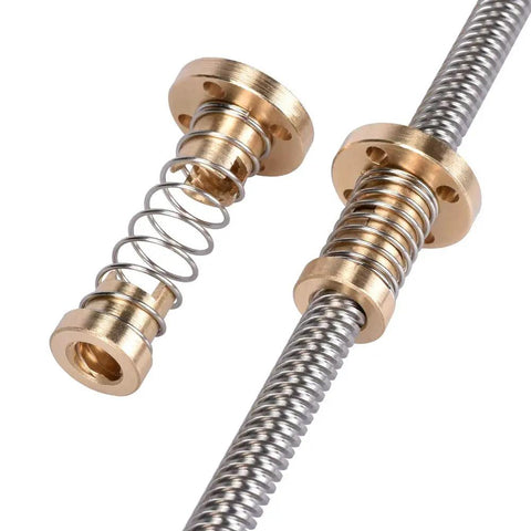 Anti Backlash Nut For 8mm Acme Lead Screws 2mm Pitch T8 Style Budget Friendly Elimination Gap Nut Brass And Stainless Steel Durable DIY CNC And 3D Printer Parts Pack Of 4
