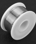 Spool of No Clean Rosin Core Solder Wire 1.0mm 100g High Purity Tin Lead Alloy for electronics repair, shown on black background.