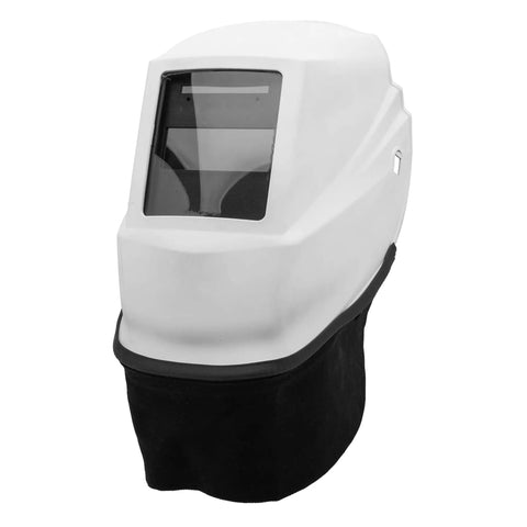 FR Helmet Bib For Welding Protects Front And Side Neck From Arc Rays Spatter And Sparks With Easy Press Fit Seal attached to helmet