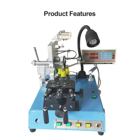 Slick Belt Type Ring Winding Machine With Magnetic And Iron Cores Featuring An Inductance Hook For No Sweat Needle Threading and precision controls.