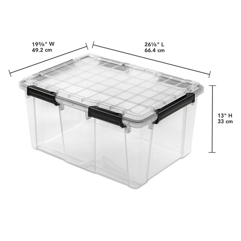 Rock Solid Clear Stackable Plastic Storage Bins With Resilient Gasket Seals Keep Your Stuff Protected While Stacking Tall In Garage These 80 Quart Bins Are A Total Game Changer For Bulk Organization Including This Sweet Value 8 Pack Set