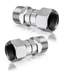 360 Degree Swivel Pressure Washer Fittings M22 14mm Thread 5000 PSI Universal Connectors For Hassle Free Hose Maneuvering And No Kinks Two Pack, stainless steel