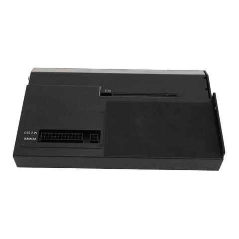 Top Shelf Usb 4.0 External Graphics Dock Pumping Forty Gbps Speeds For Gaming Laptops Consoles And Workstations, rear view with connections.