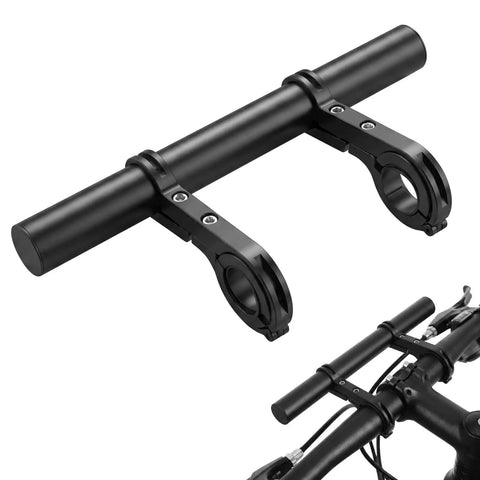 Bike Handlebar Extender Aluminum Alloy 7.87 Inch Mounting Bracket For Lights Phone And Speedometer Expand Your Ride double bracket image