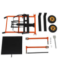 Hydraulic Pallet Jack With Adjustable Forks For Quick Lifts, Heavy Duty Material Lift Dolly For Workshops, disassembled parts view