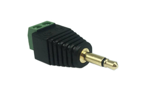 Three Point Five Millimeter Ts Mono Male To Two Pin Screw Terminal Female Aux Headphone Adapter Solderless Balun Converter
