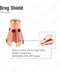 Copper KP2065-1 drag shield from All In One Plasma Cutting Electrodes Nozzle Tips And Drag Shield Kit For Pro-Cut 55 And 80 Torch