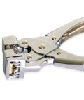 Hisxrcal T Shape Hole Punch Handheld Slot Cutter Tool For Card Name Tags Scrapbooking Projects Easy Portable Design With Smooth Cuts And No Burrs For All Your Paper Crafting Needs, close-up view of the zinc alloy punch.