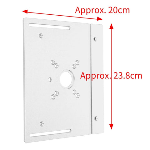 Heavy Duty Aluminum Router Lift System With Precision Insert Base Plate For Woodworking Tables, 20cm x 23.8cm metal plate.