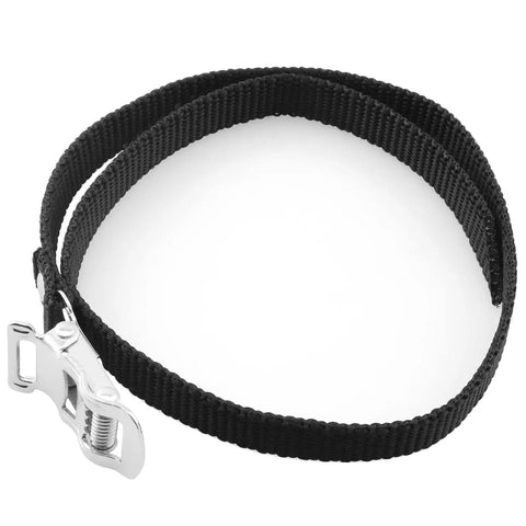 Bike Pedal Toe Straps 4 Pack Black Nylon Clips For Bicycle And Spin Class Pedals Adjustable Steel Buckle Straps Fit Most Shoes