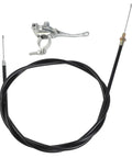 Throttle Cable Kit For Multiquip Whiteman J36 JS36 B46 BS46 Concrete Trowels, Plug And Play Setup shown with metal lever and cable