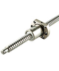 16mm Ball Screw SFU1605 500mm With Nut Built For CNC Machining Anti Backlash High Precision C7 Grade Low Friction Quiet Operation 5mm Lead RM Model BK10 BF10 End Machining Compatible close-up showing nut and screw detailing.