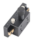 Close-up of Pro Grade Manual X Axis Linear Translation Stage With Rack And Pinion for precise laboratory and optical positioning.