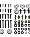 Suzuki GSX650F 2008 2015 Motorcycle Bolt Nut Washer Screw Kit Hardware Assortment For Machine Screws Nuts Washers Bolts In Black Finish Durable Replacement Fasteners For Maintenance And Repairs, black bolts and washers