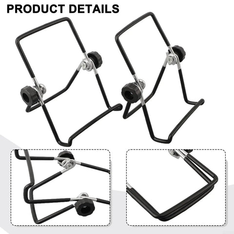 2 Pack Foldable Solar Panel Mounting Brackets for Small to Large Panels Adjustable Stand with Metal Construction, black