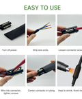 Heavy Duty Direct Burial Splice Kit For 14/3 To 8/3 UF Cable. Perfect Underground Wire Repair With Heat Shrink Tube. Easy Outdoor Electrical Fix For Lights And Pools. Solid 600V Connection That Stays Tight And Dry In The Dirt Without Replacing Your, install steps