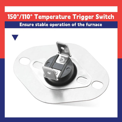 Primary Limit Switch 150 Degree 110 Degree Replacement For Goodman Furnace L40-524 20162904 in packaging with clear label.