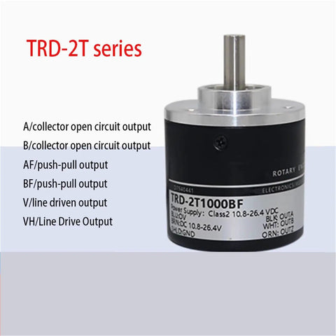 Incremental Rotary Encoder TRD 2T1000BF 360 600 1024 PPR With VH Line Drive Output V A B AF BF Push Pull Options For CNC Machines DIY Robotics And Precision Motion Control, TRD-2T series