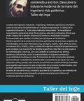 Book La biblia del Ingeniero Industrial; back cover with author portrait, description, blue Taller del inge banner, barcode.