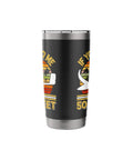 Black insulated stainless steel tumbler with sailplane graphic, Soaring Sailplane Pilot Insulated Stainless Steel Tumbler For Aviation Enthusiasts And Glider Lovers Keeps Coffee Cold On The Fly High Gift For Flight Junkies.