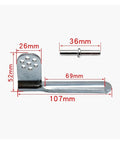 Heavy Duty Sealed Bearing Gate Hinge 1 Pack for Refrigerator Doors and Kitchen Cabinets with dimensions labeled