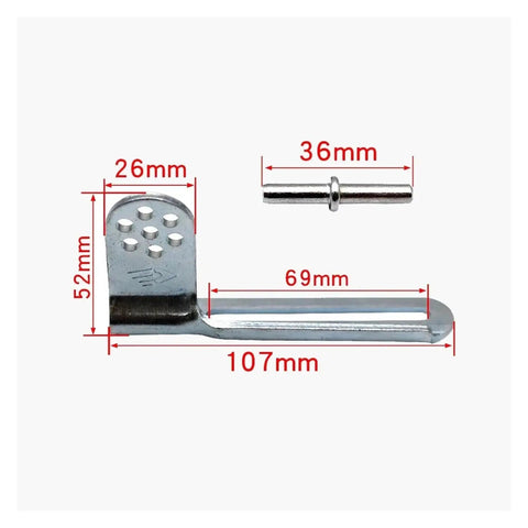 Heavy Duty Sealed Bearing Gate Hinge 1 Pack for Refrigerator Doors and Kitchen Cabinets with dimensions labeled