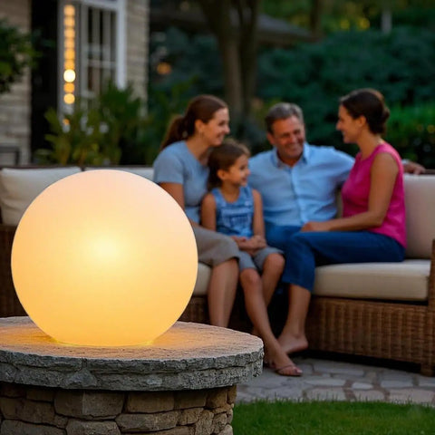14 Inch LED Ball Light Cordless Rechargeable Globe Lamp With Remote 16 RGB Color Changing Dimmable Mood Light Waterproof Glow Orb