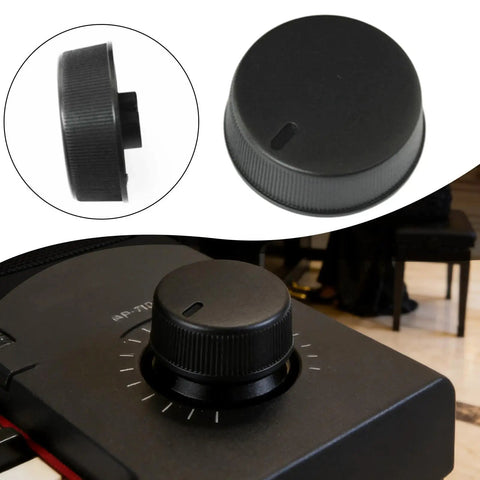 Easy Install Volume Knob Cap For Digital Pianos 25mm Replacement Dial Durable Black PP Material shown on device and details