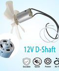 6 Inch RV Vent Fan Motor Replacement With Blade, 12V D Shaft RV Vent Motor Replacement For Camper, Travel Trailer And Motorhome Vent Fans, No Fuss Quick Install, Quiet Airflow, Durable 6 Inch Fan Blade Kit