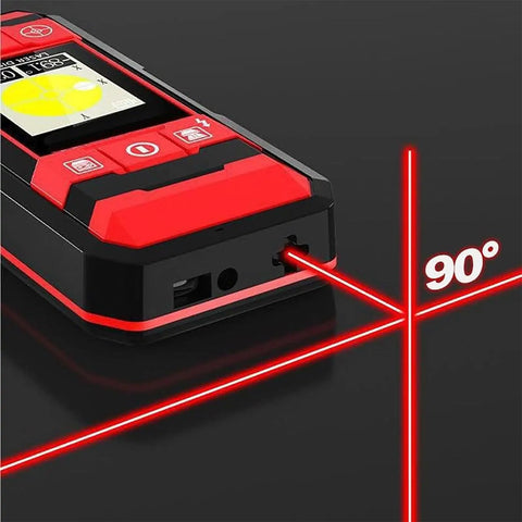 Slick Big Time Portable Wall Scanner And Rechargeable Stud Finder With Laser Marking, displaying laser line and control buttons.