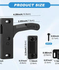 Heavy Duty Aluminum RV Screen Door Latch Replacement Kit With Right Handle dimensions and components labeled with measurements