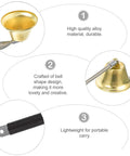 Premium Copper Bell Shaped Candle Flame Snuffer featuring six level retractable handle with high quality alloy material.