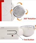 Close-up of 360° rotation LED heads and test button on Led Exit Sign And Emergency Light Kit With Battery Backup For Business, UL listed