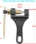 Chain breaker tool for 420 Motorcycle Chain With 132 Links And Chain Breaker Heavy Duty Compatible With 50Cc To 212Cc ATVs And Dirt Bikes