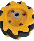 Close-up of Omni Directional Mecanum Wheel Set For TT Geared Motor Robotic Car, DIY Toy Parts With Rubber Coating, 48mm diameter