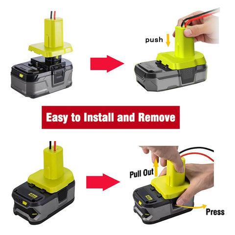 Battery Adapter Conversion Kit With Wire Terminals And Power Connector For DIY Ride On Trucks RC Cars And Robotics Toys Universal Battery Replacement Accessory installation steps