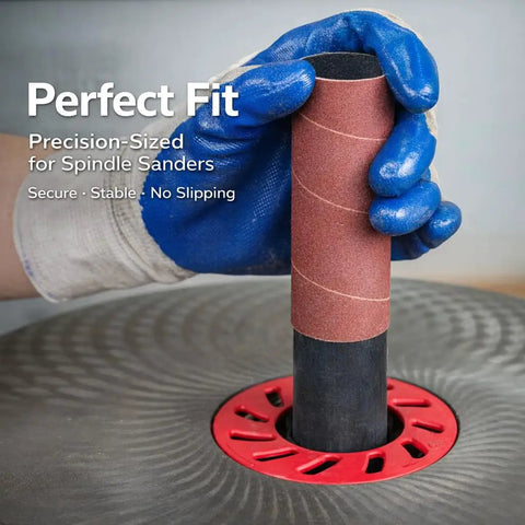 Heavy Duty Aluminum Oxide Spindle Sander Sleeves Six Pack Assorted Diameters 1/2 To 3 Inches Four And A Half Long used on sanding tool for contour shaping.