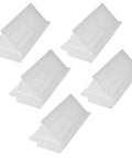 Pop Up Floor Register 4 By 10 Inch White Pack Of Five With Air Deflector, High Impact Polystyrene Construction, Rust Proof And Scratch Resistant