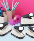 Dope 5 Circle Hole Punch Set for Paper Crafts and Scrapbooking with multi-size round paper punches on a desk