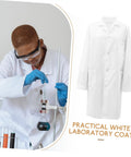Men's White Lab Coat With Long Sleeves Doctor Uniform For Medical Students And Professionals Breathable Comfortable Clinical Coat
